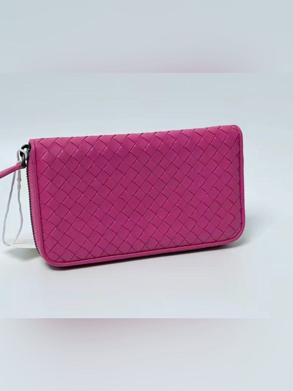 Bottega Veneta FULL SET Fuchsia Intrecciato Zip-Around Wallet! - Picture 4 of 7